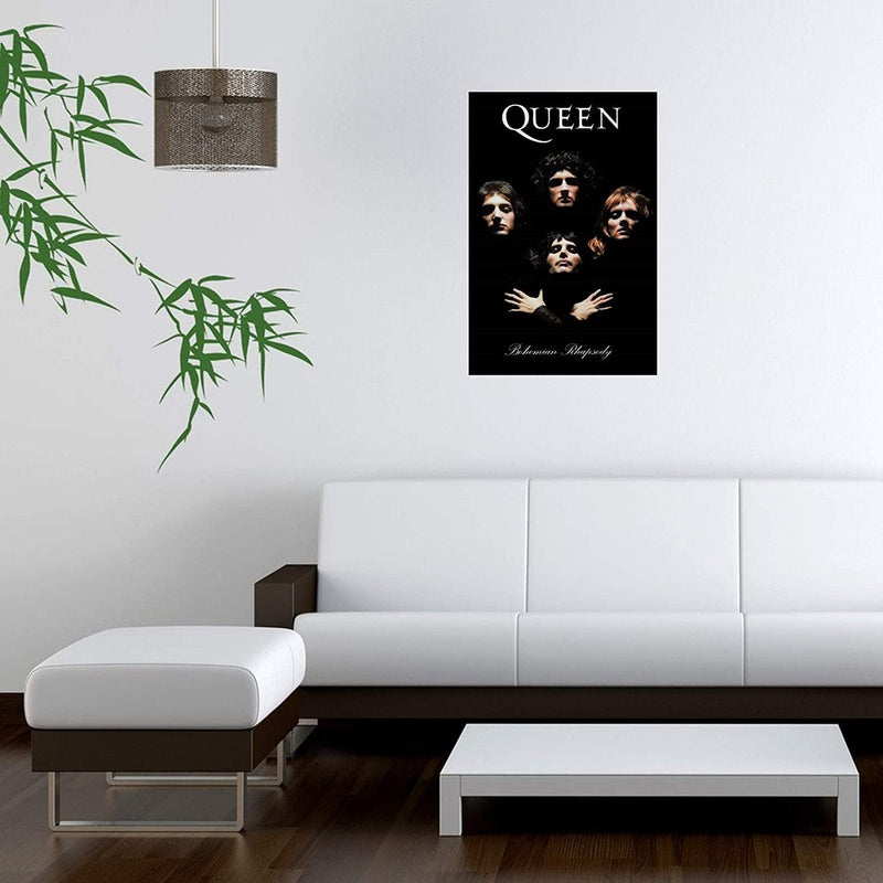 Buyartforless Queen Bohemian Rhapsody 1975 Group Portrait 36X24 Music Art Print Poster, Black, White, Brown Home & Garden > Decor > Artwork > Posters, Prints, & Visual Artwork Buyartforless   