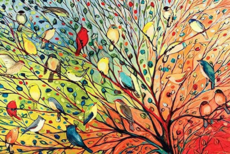 Buyartforless Tree Birds by Jennifer Lommers 36X24 Colorful Art Print Posters Home & Garden > Decor > Artwork > Posters, Prints, & Visual Artwork buyartforless   