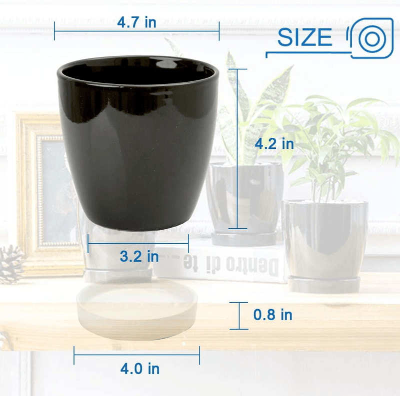BUYMAX Plant Pots–4.7”Glazed Ceramic Flower Pot with Drainage Holes and Ceramic Tray - Gardening Home Desktop Office Windowsill Decoration Gift Set 3 - Plants NOT Included Home & Garden > Decor > Seasonal & Holiday Decorations& Garden > Decor > Seasonal & Holiday Decorations Buymax   