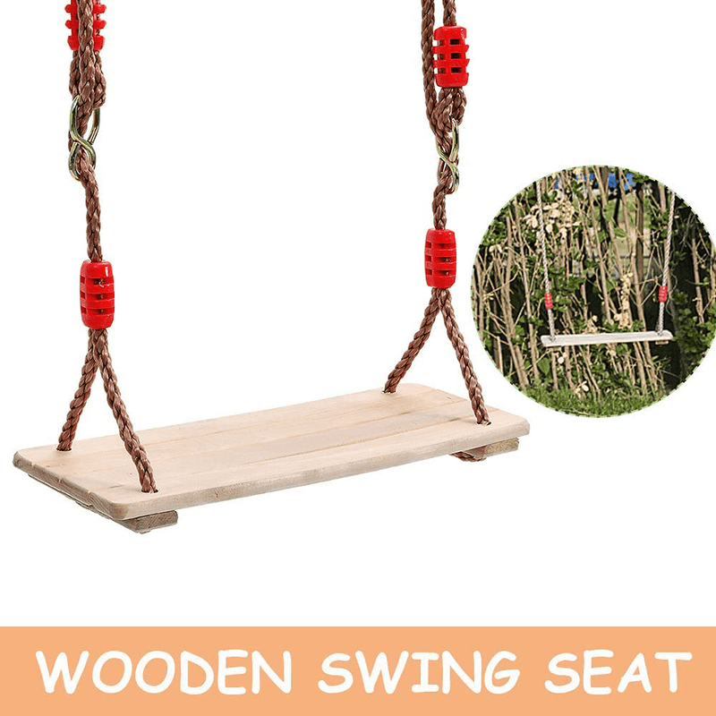 BWWNBY Funny Playground Yard Games Wooden Swing Seat Tree Outdoor Garden Kids Adults(as Shown) Home & Garden > Lawn & Garden > Outdoor Living > Porch Swings BWWNBY   