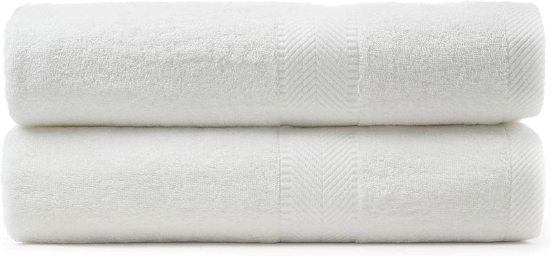 BY LORA Terry Towels, Bath Towels, Navy Blue, Set of 2 Home & Garden > Linens & Bedding > Towels BY LORA White Bath Sheet 2-Pack 