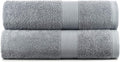 BY LORA Terry Towels, Bath Towels, Navy Blue, Set of 2 Home & Garden > Linens & Bedding > Towels BY LORA Silver Bath Sheet 2-Pack 