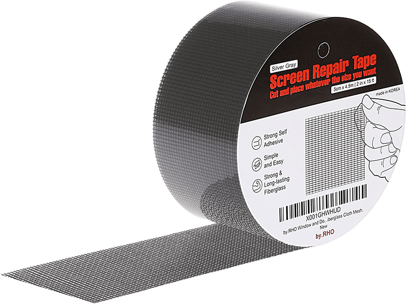 By.Rho Screen Repair Tape Kit, Gray, XL(15FT), 3-Layer Strong Adhesive & Waterproof (Silver-Gray) Sporting Goods > Outdoor Recreation > Camping & Hiking > Mosquito Nets & Insect Screens by.RHO Silver-Gray  