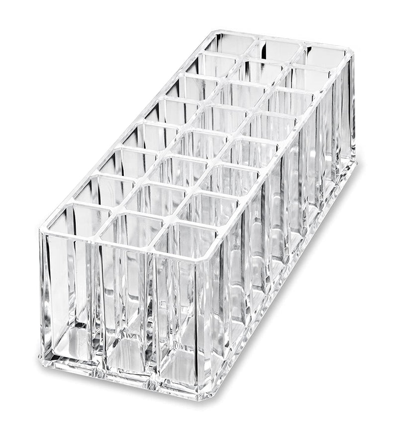 Byalegory Acrylic Rollerball Perfume Organizer Beauty Scent Holder 24 Space Organization Container Storage for Tall Scented Oils - Clear Home & Garden > Household Supplies > Storage & Organization BY ALEGORY   