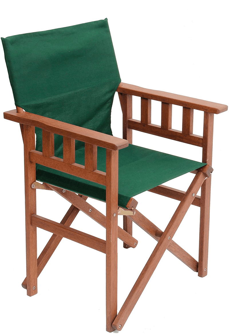 BYER of MAINE, Pangean Campaign Chair, 20" D X 23.5" W X 36" H, Holds up to 250 Lbs, Hardwood, Perfect for Patio/Deck, Wood Folding Chairs, Patio Chair, Deck Chair, Wood Camp Chair, Green, Single Sporting Goods > Outdoor Recreation > Camping & Hiking > Camp Furniture BYER OF MAINE Green 1 