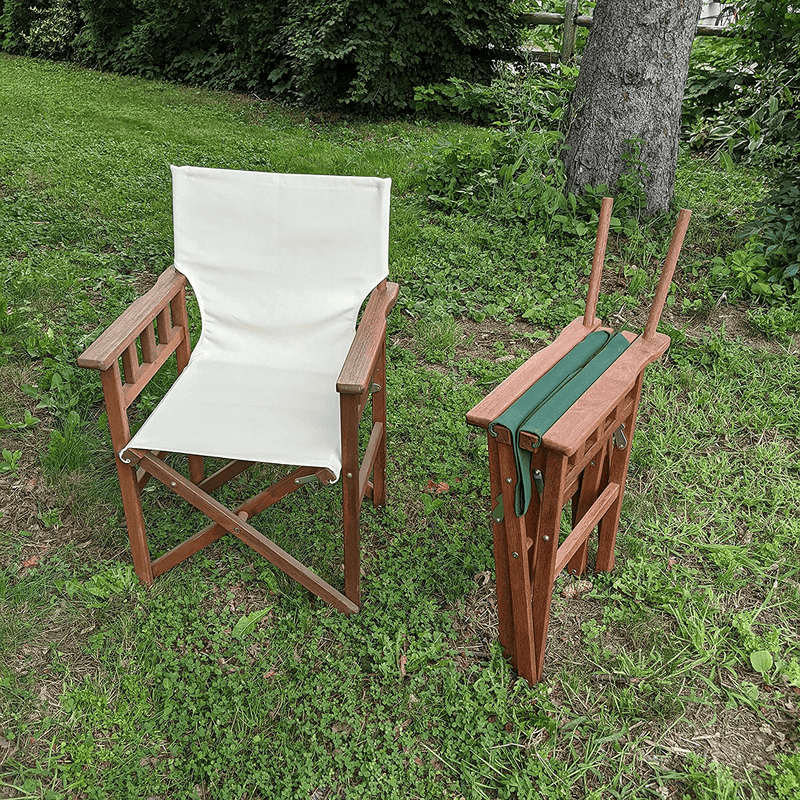 BYER of MAINE, Pangean Campaign Chair, 20" D X 23.5" W X 36" H, Holds up to 250 Lbs, Hardwood, Perfect for Patio/Deck, Wood Folding Chairs, Patio Chair, Deck Chair, Wood Camp Chair, Green, Single Sporting Goods > Outdoor Recreation > Camping & Hiking > Camp Furniture BYER OF MAINE   