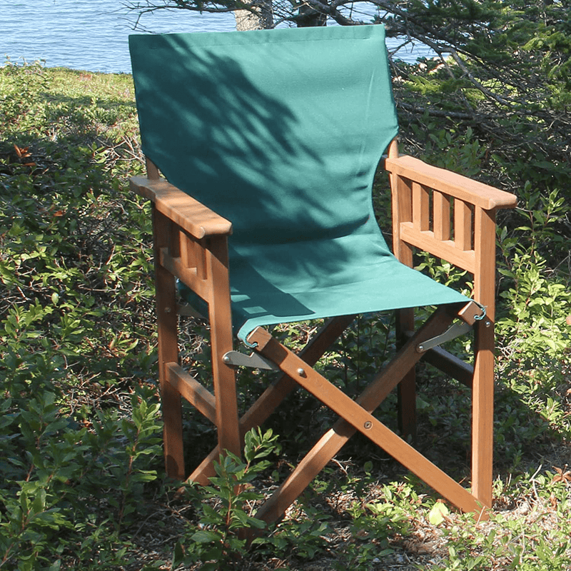 BYER of MAINE, Pangean Campaign Chair, 20" D X 23.5" W X 36" H, Holds up to 250 Lbs, Hardwood, Perfect for Patio/Deck, Wood Folding Chairs, Patio Chair, Deck Chair, Wood Camp Chair, Green, Single Sporting Goods > Outdoor Recreation > Camping & Hiking > Camp Furniture BYER OF MAINE   