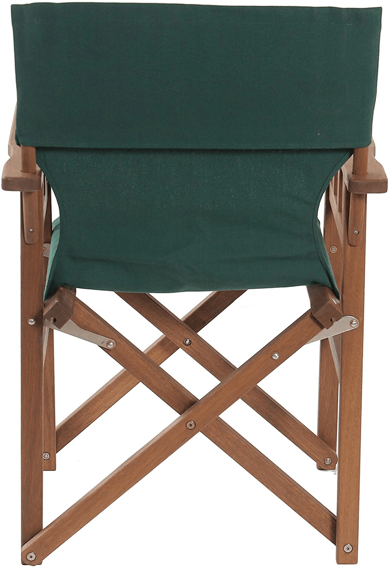 BYER of MAINE, Pangean Campaign Chair, 20" D X 23.5" W X 36" H, Holds up to 250 Lbs, Hardwood, Perfect for Patio/Deck, Wood Folding Chairs, Patio Chair, Deck Chair, Wood Camp Chair, Green, Single