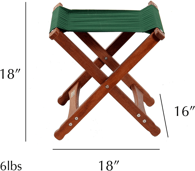 BYER of MAINE, Pangean, Folding Stool, Green, Hardwood, Easy to Fold and Carry, Wood Folding Stool, Canvas Camp Stool, Perfect for Camping, Matches All Furniture in the Pangean Line Sporting Goods > Outdoor Recreation > Camping & Hiking > Camp Furniture BYER OF MAINE   