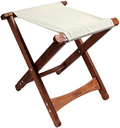 BYER of MAINE, Pangean, Folding Stool, Green, Hardwood, Easy to Fold and Carry, Wood Folding Stool, Canvas Camp Stool, Perfect for Camping, Matches All Furniture in the Pangean Line