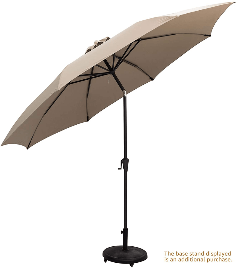 C-Hopetree 10 ft Diameter Outdoor Patio Table Market Umbrella with Push Button Tilt, Taupe Home & Garden > Lawn & Garden > Outdoor Living > Outdoor Umbrella & Sunshade Accessories C-Hopetree   