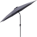 C-Hopetree 10 ft Diameter Outdoor Patio Table Market Umbrella with Push Button Tilt, Taupe