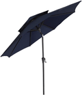 C-Hopetree 10 ft Diameter Outdoor Patio Table Market Umbrella with Push Button Tilt, Taupe Home & Garden > Lawn & Garden > Outdoor Living > Outdoor Umbrella & Sunshade Accessories C-Hopetree Navy Blue 9' 