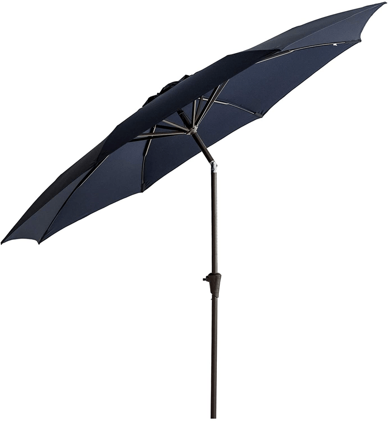 C-Hopetree 10 ft Diameter Outdoor Patio Table Market Umbrella with Push Button Tilt, Taupe Home & Garden > Lawn & Garden > Outdoor Living > Outdoor Umbrella & Sunshade Accessories C-Hopetree Navy Blue 10' 