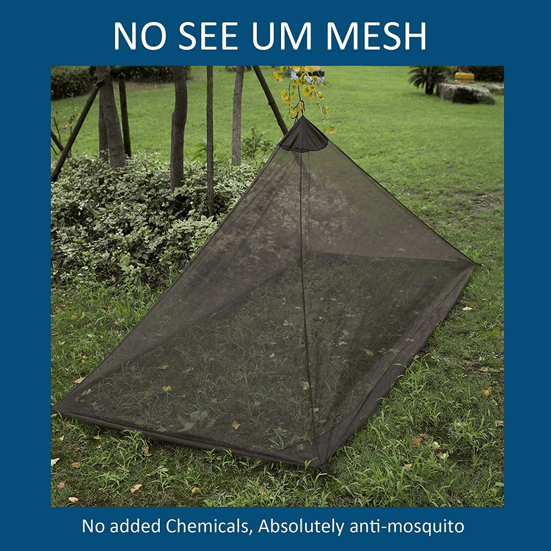 C No-See-Um Mosquito Net for Camping Bed Compact and Ultra-Light for Travel Outdoor Netting Cover Lightweight Mesh 2 Colors, Light Gray Color & Coffee Color Sporting Goods > Outdoor Recreation > Camping & Hiking > Mosquito Nets & Insect Screens Aventik Edison Design   