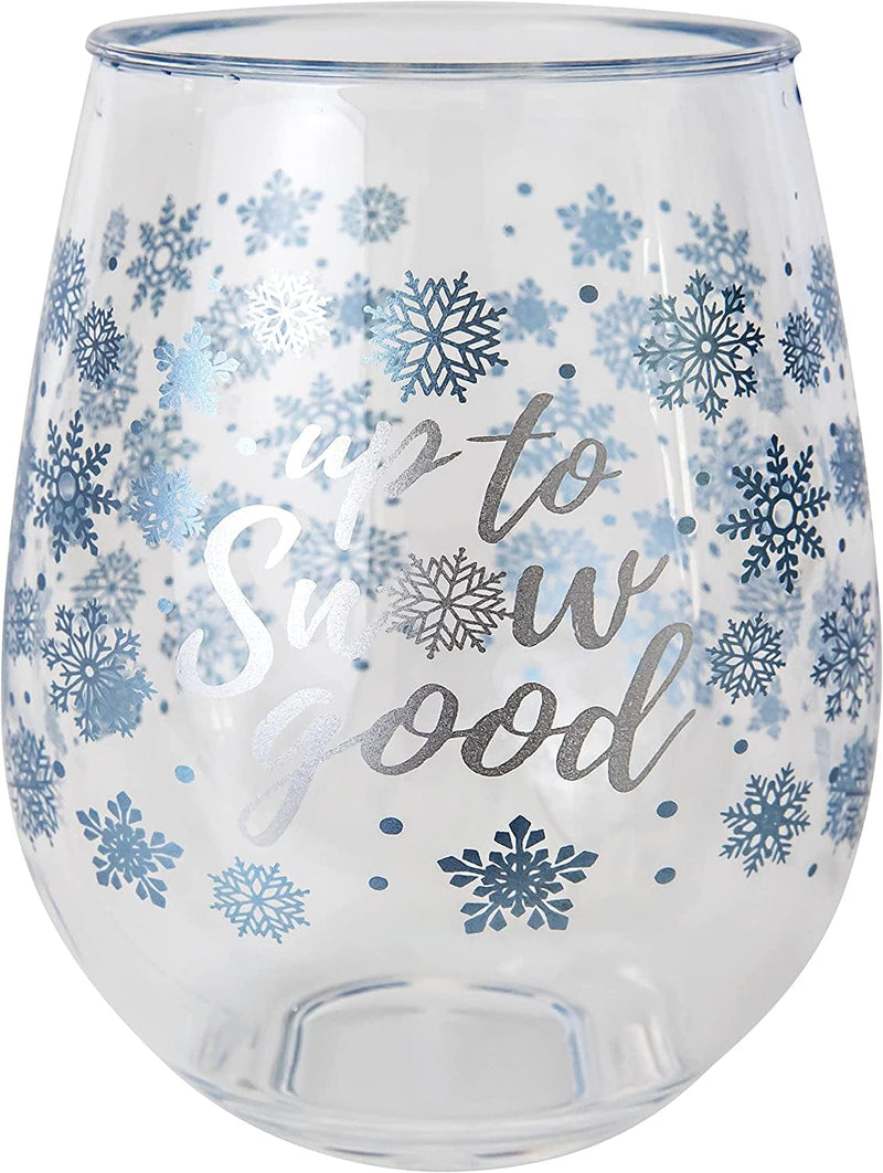 C.R. Gibson QWG2O-22632 up to Snow Good Acrylic Stemless Wineglass for Christmas Parties and Celebrations, 12 Fl. Oz. Home & Garden > Kitchen & Dining > Tableware > Drinkware C.R. Gibson   