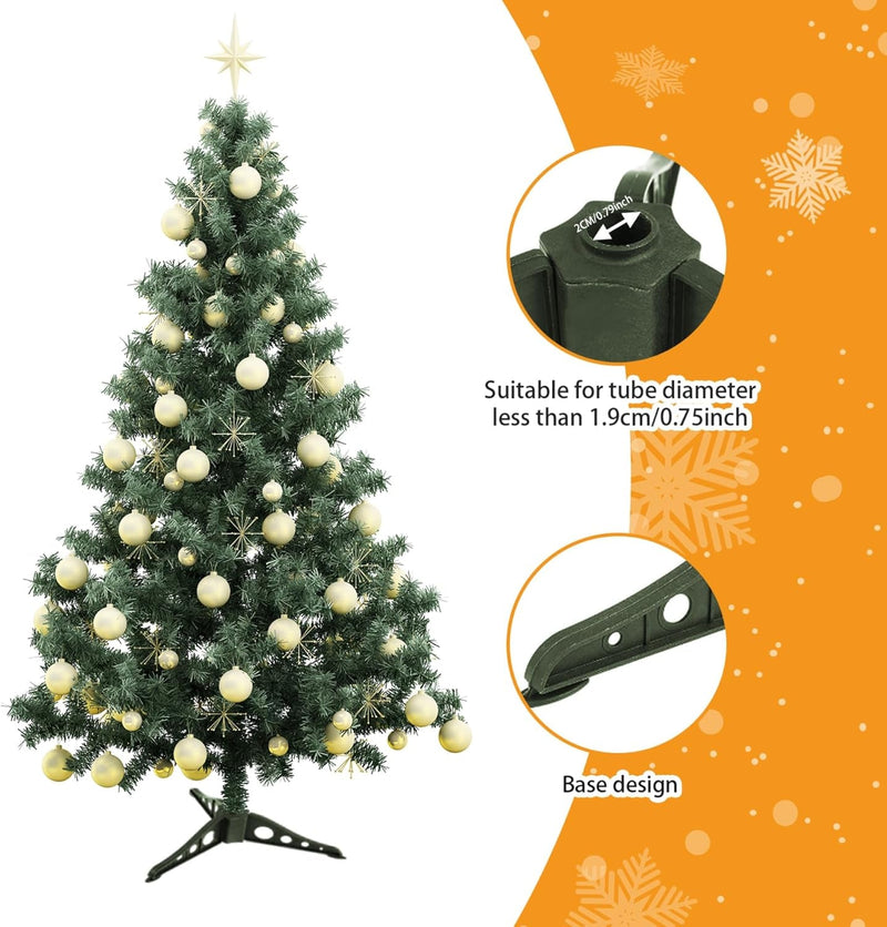 Christmas Tree Base, Christmas Tree Stands 0.8 in Hole Triangle Removable Christmas Tree Stable Plastic Rotating Replacement Christmas Tree Base, Rotating Tree Stand