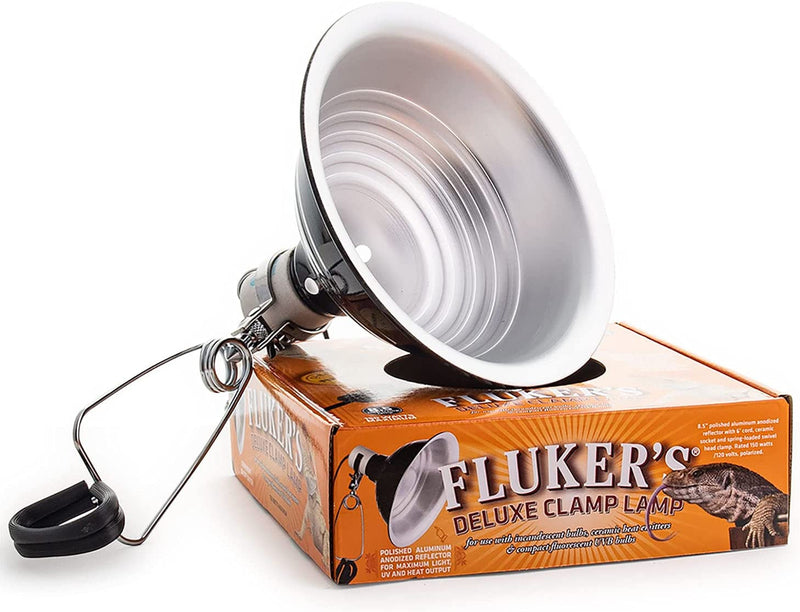 Fluker'S Repta-Clamp Lamp, Heavy Duty Clamp Light for Reptile Tanks and Terrariums, UL/CUL Approved, Great for Reptile Basking, 150-Watt Maximum with On/Off Switch, 8.5"