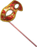 AZYOUNG Men'S Masquerade Christmas Halloween Ball Party Half Face Masks on Stick