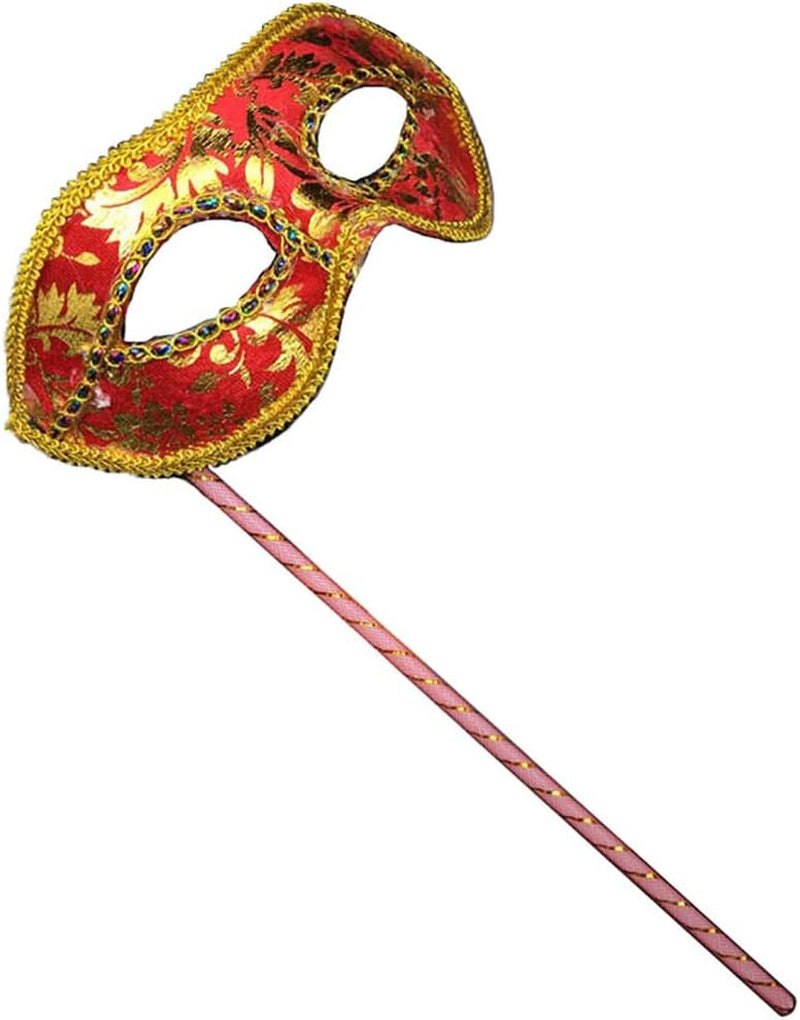 AZYOUNG Men'S Masquerade Christmas Halloween Ball Party Half Face Masks on Stick