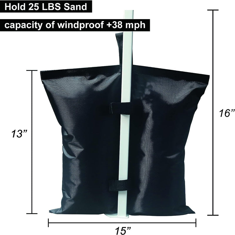 ABCCANOPY Canopy Weights 112 LBS Gazebo Tent Sand Bags,4Pcs-Pack (Black)