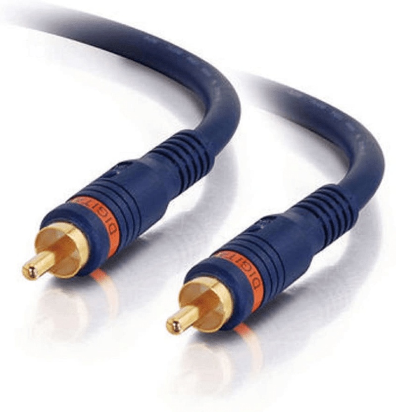 C2G 40008 Velocity S/PDIF Digital Audio Coax Cable, Blue (1.5 Feet, 0.45 Meters)