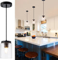 Black Pendant Light Fixture Industrial Mini Cage Geometric Hanging Lighting over Table Adjustable Cord for Kitchen Island Dining Room Sink