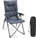 EVER ADVANCED Folding Camping Recliner Chair Fully Padded with Adjustable High Back Support Portable for Adults Patio Reclining Chair