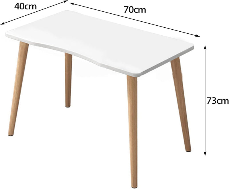 Arc Design Computer Desk,Office Desks,Thickened Plate Spacious Desktop,Home Living Room Bedroom Office Table, Stable and Durable, Easy to Assemble (Size : 70 * 40 * 73Cm)