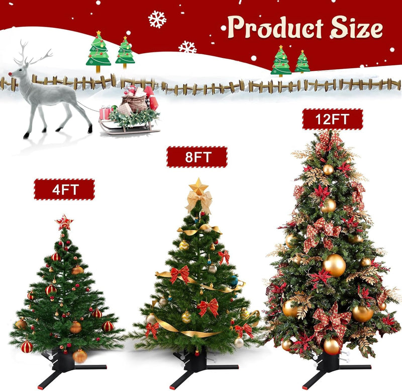 Christmas Tree Stand for Real Trees with Water Reservoir, Removable Legs with 7.1" Diameter, Fits Real and Artificial Trees 4 to 12 Foot