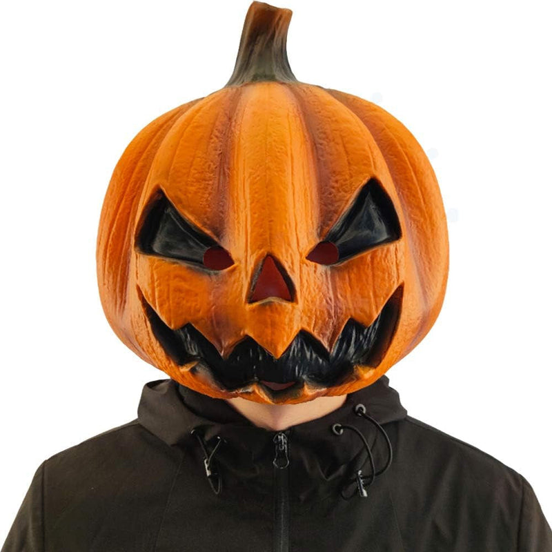 Creepy Party Halloween Jackolantern Pumpkin Face Head Masks Novelty Scary for Party and Trick or Treat