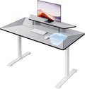 Electric Height Adjustable Standing Desk Home Office Workstation Sit Stand up Desk Memory Stand up Desk (White, 55 * 28 Inch)