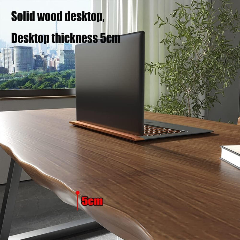 Computer Desk Solid Wood Desk Computer Desk, Desktop Thickness 5Cm, Modern Minimalist Home Office Study Desk Kitchen Dining Table, Easy to Assemble (Size : 220X80X75Cm)