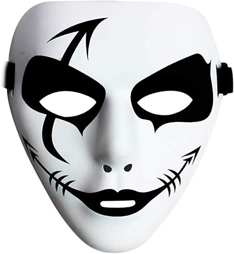 Dzrige Halloween Mask Cool Spooky Party Ghost Cosplay Mask Hip Hop Street Dance Masks Performances Prop