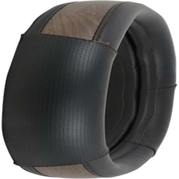 GG Grand General 54005 Black 18" Deluxe Steering Wheel Cover, Black W/Black Stitching