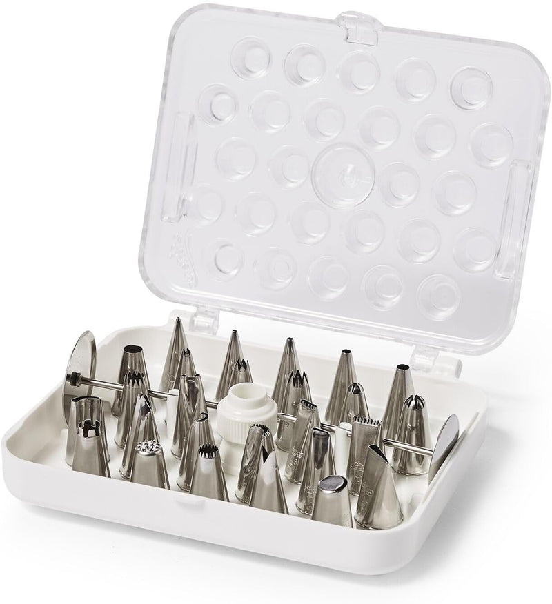 Ateco Cake, 783 55 Pc Decorating Tip Set, Silver