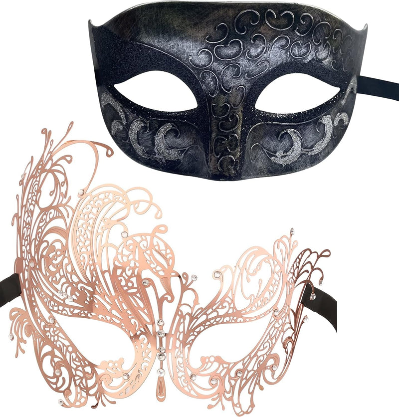 Couple Masquerade Mask Set Masquerade Mask for Women Black Costume Mask Cosplay Party Masquerade Ball