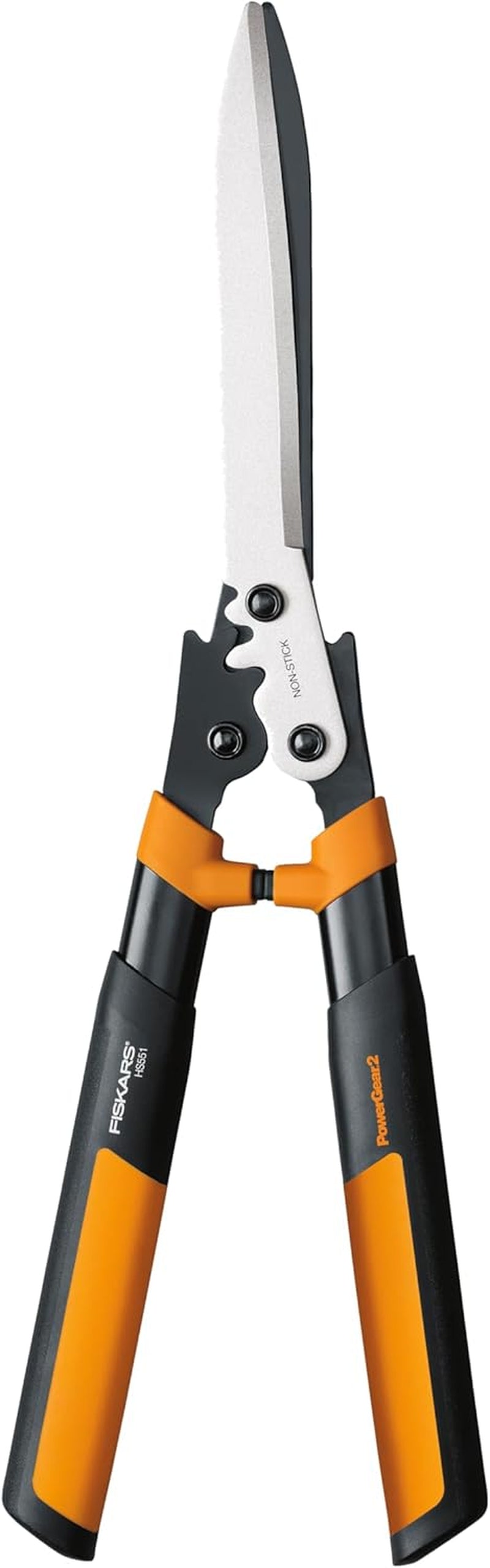 Fiskars 23-Inch Hedge Shears, Bush Trimmer with Powergear2 Design That Provides 3X More Power on Every Cut, Softgrip Handles with Shock-Absorbing Bumpers