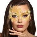 BODIY Metal Masquerade Mask for Women Shiny Carnival Costume Masks Mardi Gras Half Mask