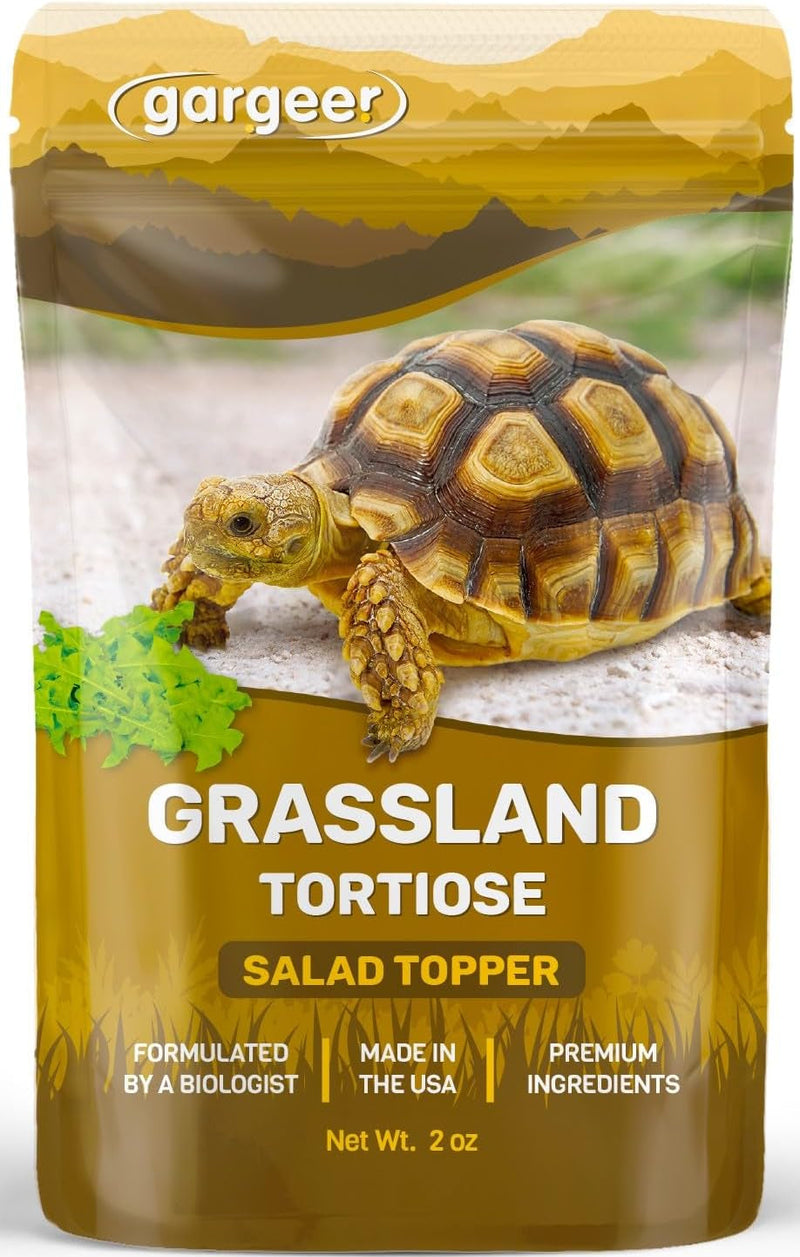 2Oz Desert/Grassland Tortoise Food Supplement, Flower Salad Mix Topper. Supercharge Appetite, Health & Immune System. Complete Diet, Rich with Vitamins, Made in the USA. Enjoy!