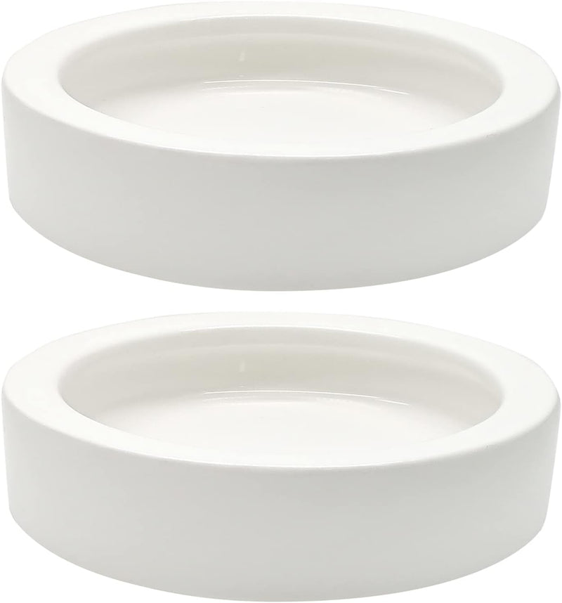 2 Pcs Reptile Food Bowl Ceramic Water Feeder Bowls Anti- Escape Mini Reptile Feeder for Lizard, Gecko Etc, Round