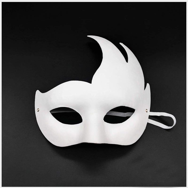 14 PCS DIY White Paper Half Face Masquerade Mask Craft Mardi Gras Mask Plain Mask Paintable Blank Halloween Party Mask