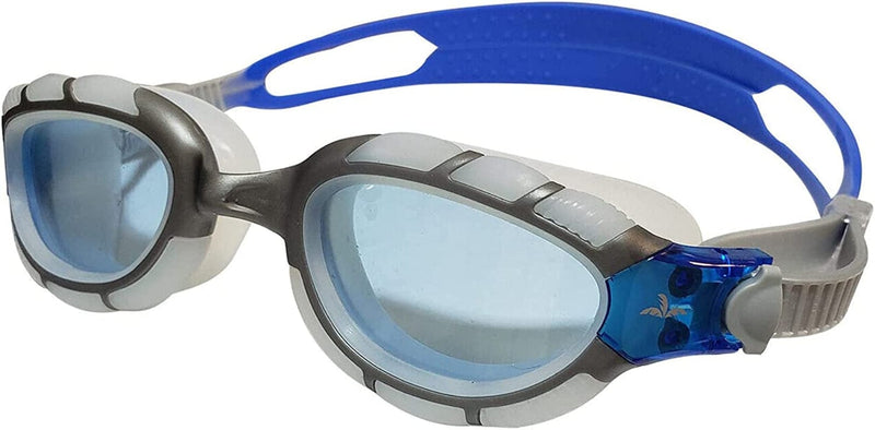 Cabana Sports Raptor Swimming Goggles No Leaking anti Fog UV Protection Triathlon Full Protection Unisex Adult Sporting Goods > Outdoor Recreation > Boating & Water Sports > Swimming > Swim Goggles & Masks Cabana Sports Silver/Blue (Non-polarized)  
