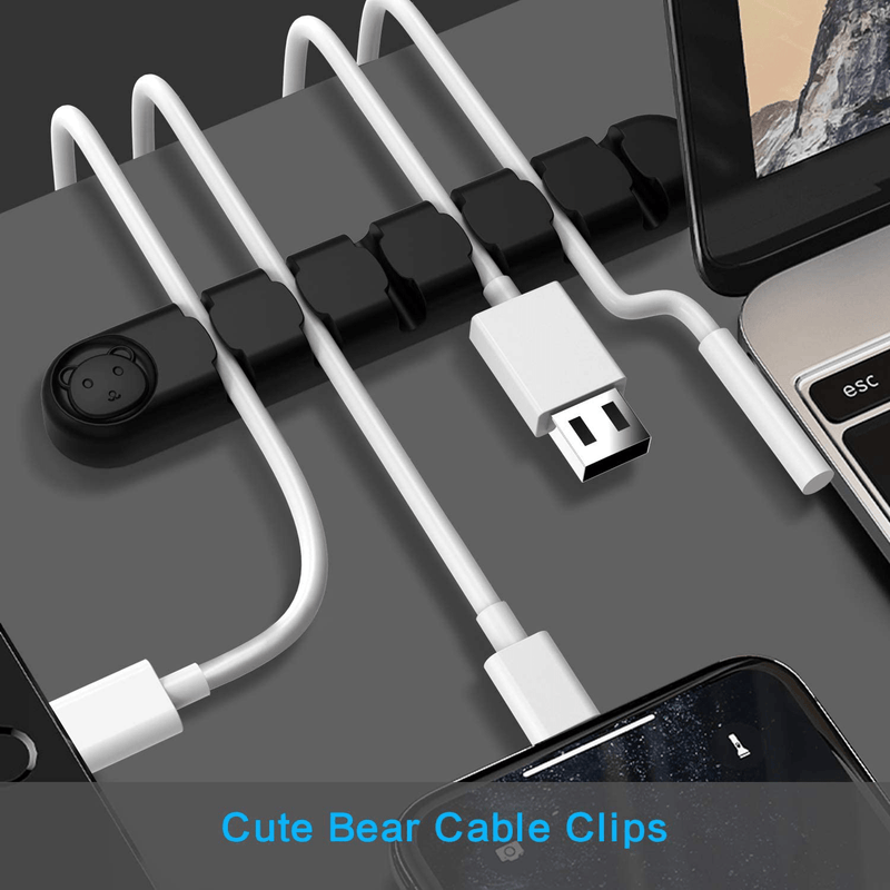 Cable Clips, 3 Packs Cord Management Organizer, Silicone Adhesive Hooks, Wire Cord Holder for Power Cords and Charging Accessory Cables, Mouse Cable, PC, Office and Home (4,4 and 6 Slots) Electronics > Electronics Accessories > Adapters MKSENSE   