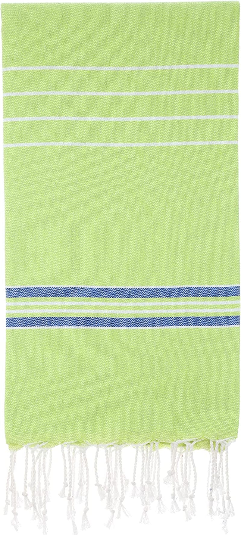 Cacala Turkish Beach Towels Quick Dry Prewashed for Soft Feel Extra Large Blanket Peshtemal for Bathroom, Travel, Pool, Swim, Yoga, Face, Hair and Gym Paradise, 37 in X 70 In, Aqua Home & Garden > Linens & Bedding > Towels Cacala Pistachio Royal 37 in x 70 in 