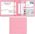 Cacturism Car Registration and Insurance Holder, Car Accessories Vehicle Glove Box Car Organizer Women Wallet Case for Cards, Essential Document, Driver License, Pink Sporting Goods > Outdoor Recreation > Winter Sports & Activities Cacturism Pink  