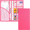 Cacturism Car Registration and Insurance Holder, Car Accessories Vehicle Glove Box Car Organizer Women Wallet Case with Magnetic Shut for Cards, Essential Document, Driver License, Hot Pink Sporting Goods > Outdoor Recreation > Winter Sports & Activities Cacturism Hot Pink  