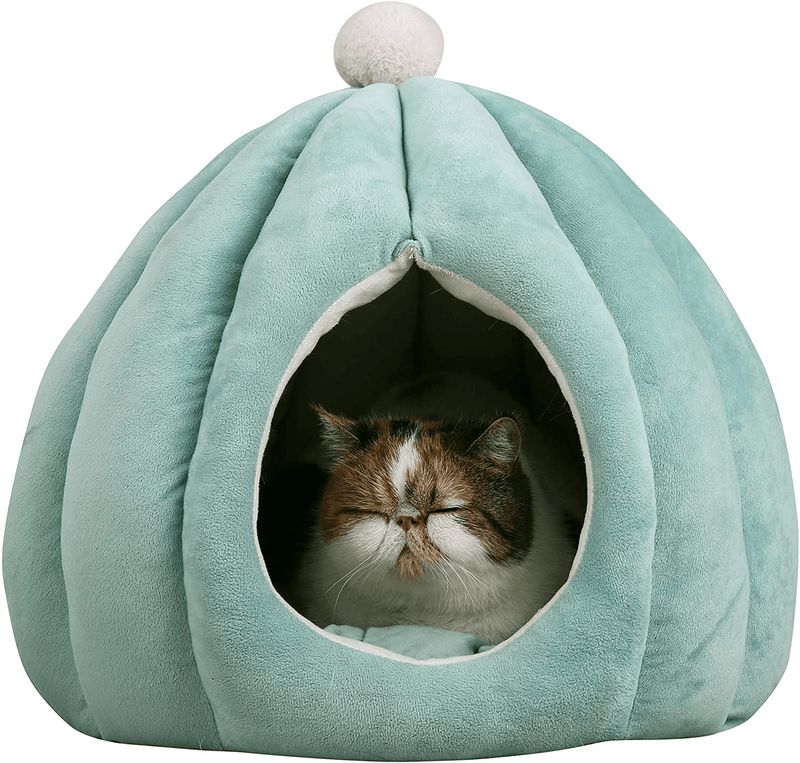 Cactus Pet Condo for Cats, Puppy and Small Dogs in Super Plush Self-Warming Material – Machine Washable, Fun Design, Private Cat Cave and Dog House
