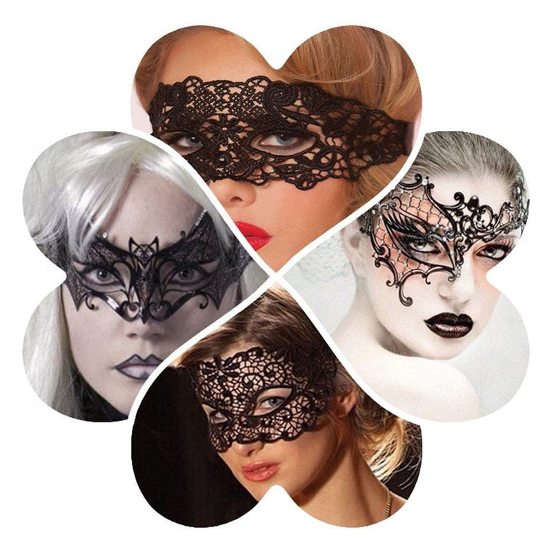 Caitzr Sexy Venetian Hollow Lace Mask Ladies Elegant Half Face Party Dance Mask