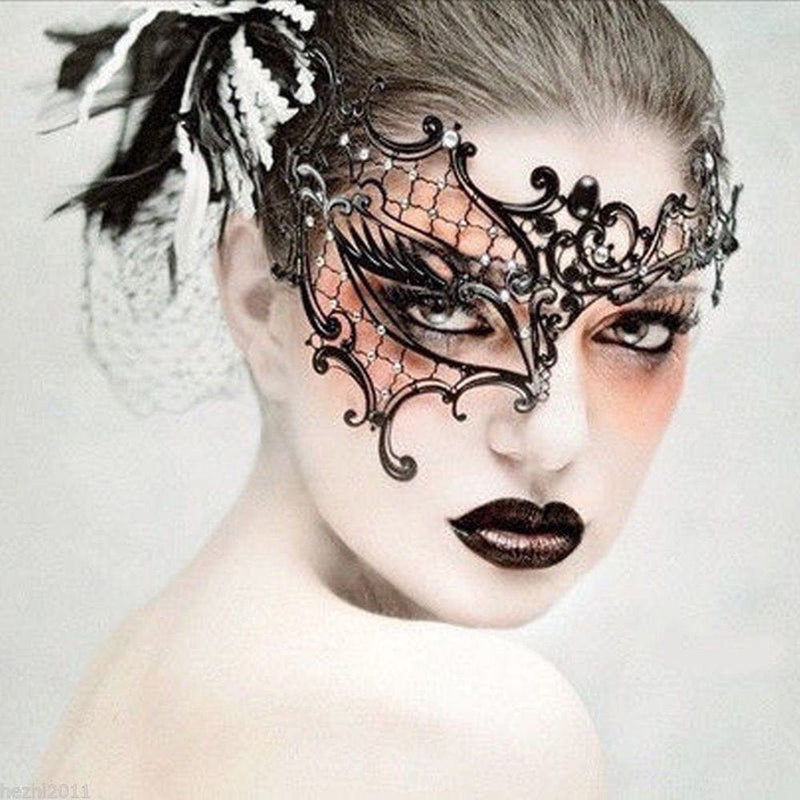 Caitzr Sexy Venetian Hollow Lace Mask Ladies Elegant Half Face Party Dance Mask Apparel & Accessories > Costumes & Accessories > Masks Caitzr   